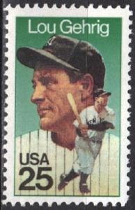 #2417, Single. \Lou Gehrig\, MNH.  25 cent