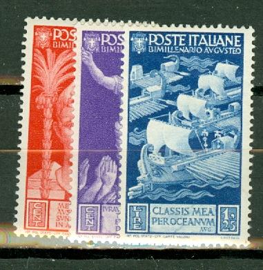 Italy 377-384 mint most MNH (383 hinged) CV $75; scan shows only a few