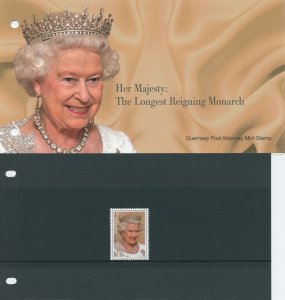 Alderney Stamps 2015 MNH Queen Elizabeth II Longest Reign Royalty 1v Set P/P