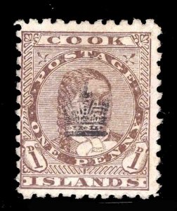 MOMEN: COOK ISLANDS SG #22 1901 MINT OG H SIGNED £180 LOT #66683