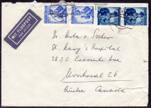 Austria - 1951 - #543(x2),548(pr) - on 1957 cover to Canada - Costumes