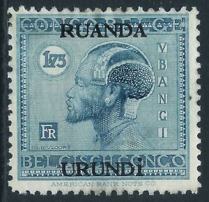 Ruanda-Urundi, Sc #33, 1.75fr MH