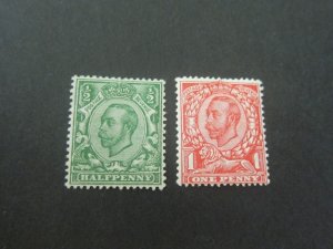 United Kingdom 1912 Sc 153-54 KGV set MH