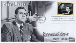 AO-4414n-3, 2009, Early TV Memories, FDC, Add-on Cachet, Standard Postmark, Perr