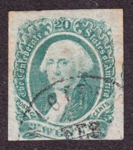 US CSA 13 2c Washington Used w/ Charlotte, N.C. Feb ?, 186? CDS F-VF SCV $400