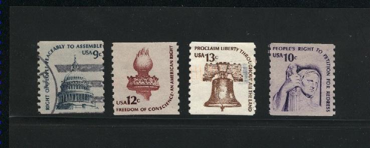 USA #1616, 17, 18, 1816 used  PD .24