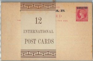 77288 - GIBRALTAR -  STATIONERY CARD  H & G # P12  block of 12 w/ ORIGINAL BAND!