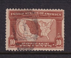 1904 Louisiana Purchase 10c Sc 327 used 10c brown single (XG