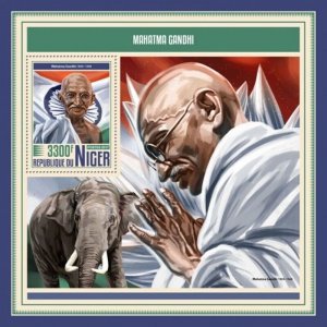 Niger - 2017 Mahatma Gandhi - Stamp Souvenir Sheet - NIG17513b