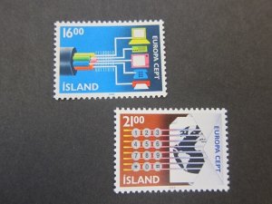 Iceland 1988 Sc 660-61 set MNH