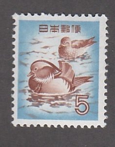 Japan # 611, Mandarin Ducks,, Mint Light Hinged,