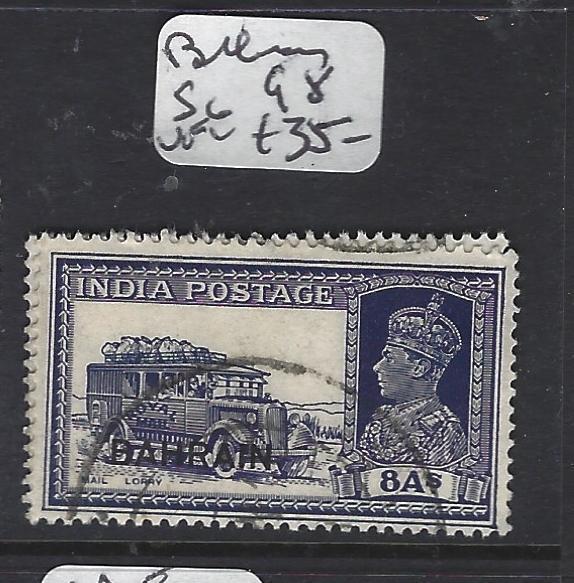 BAHRAIN   (P0502BB)  ON INDIA KGVI 8A CAR  SG 98   VFU