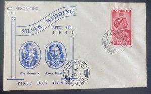 1948 Point Michel Dominica COver King George VInSilver Wedding Anniversary