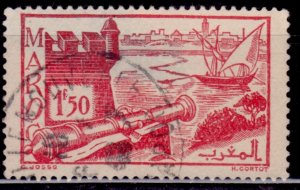 French Morocco, 1940, Ramparts, 1.50f, sc#168, used