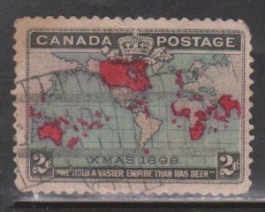 CANADA Scott # 86b Used - British Empire Map