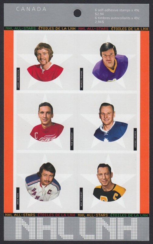 NHL HOCKEY = ALL STARS - 5 = Booklet of 6 sts MNH Canada 2004 #2018a-f