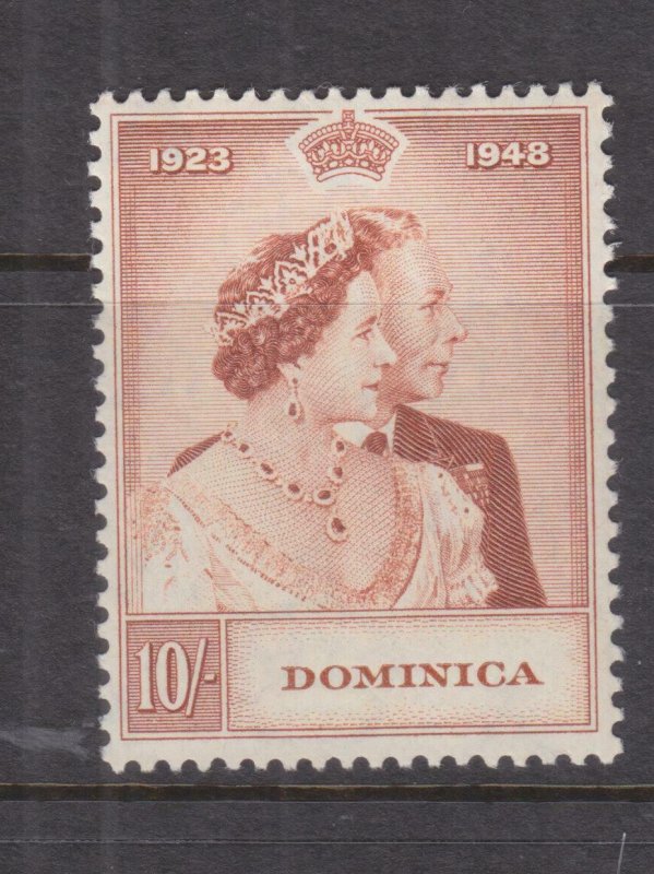 DOMINICA, 1948 Silver Wedding 10s., mnh., slight bend..