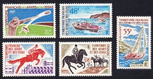 Afar and Issa Pony trekking Yachting Shooting Sports 5v 1970 MNH SC#343-347