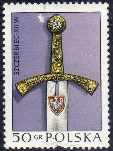 Poland 1961 - Cto - 50g Piast Coronation Sword, 12th Century (1973) (2)