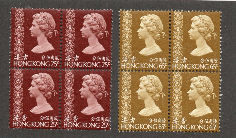 Hong Kong - SG# 286 & 290 MNH / Blocks of (4) / Keys to set - Lot 0619183