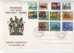 rhodesia 1966 independence multi  stamps cover ref r14488