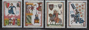 Liechtenstein Scott # 381 - 384 MNH