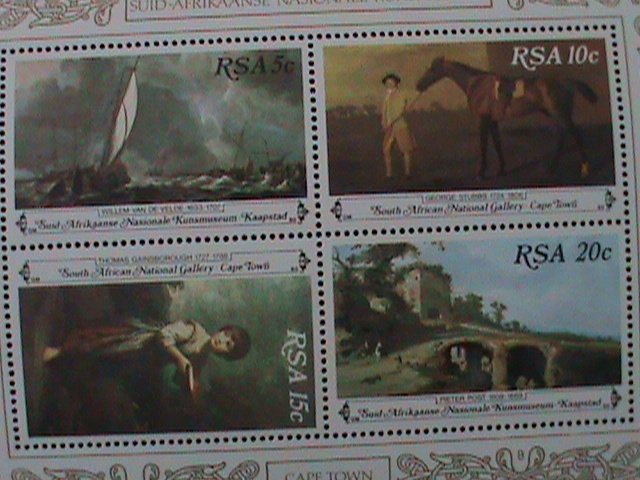 ​REPUBLIC OF SOUTH  AFRICA SC#400 FAMOUS PAINTINGS FROM NATIONAL GALLERY S/S
