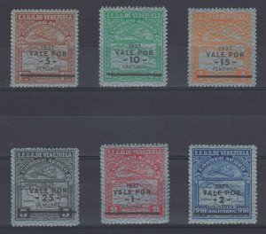 VENEZUELA 1937 Sc C41-C46 Yvert PA41-46 FULL SET HINGED MINT F,VF €150.00 