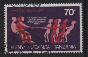 Kenya, Uganda, & Tanzania #297 used 1974 world population year 70c