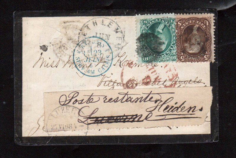 USA #68 & #76 Used On Mourning Cover To Switzerland