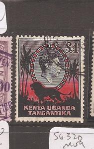 Kenya Uganda & Tang 1938 KGVI Lion SG 150 VFU copy 1 (7day)