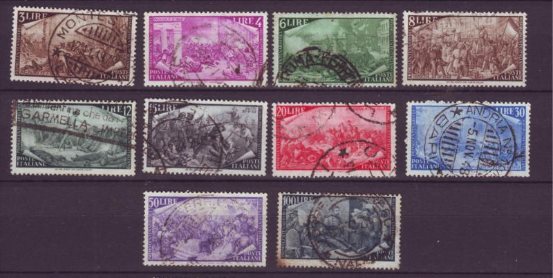 J21608 Jlstamps various 1948 italy part of set used #495//506, $57.00 + scv