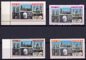 STROMA 1968 TRIBUTE TO SOR WINSTON CHURCHILL Set (4) Perforated MNH