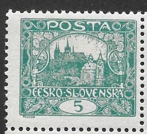 Czechoslovakia 42a 5h Hradcany single MNH (lib)