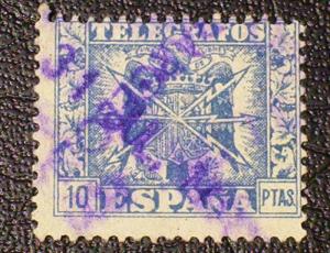 Spain Telegraph Stamp Unlisted used