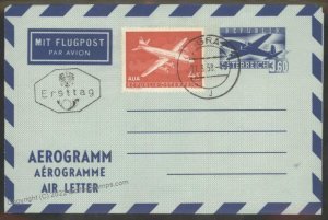 Austria Michel LF4 Airmail Aerogram Cover G107994