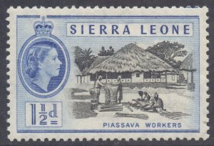 S*erra L*one Scott 197 - SG212, 1956 Elizabeth II 1.1/2d MH*