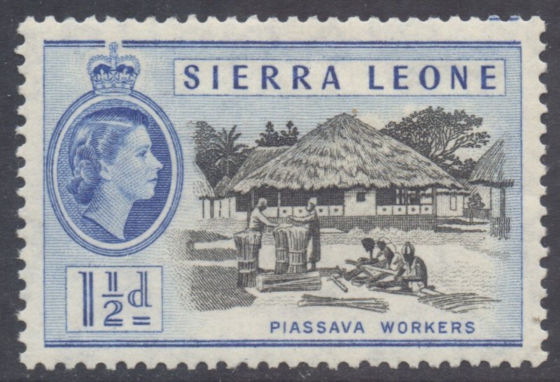 S*erra L*one Scott 197 - SG212, 1956 Elizabeth II 1.1/2d MH*