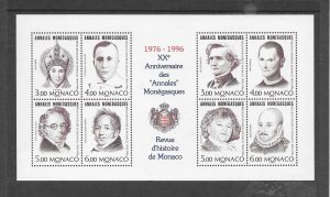 MONACO #1999 HISTORIC PEOPLE S/S MNH