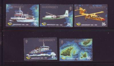 Guernsey Sc 536-40 1994 25 Years Post Office stamp set mint NH