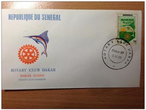 Senegal FDC First Day 1983 Rotary Club Dakar Alizés Fish Fish Fisch-