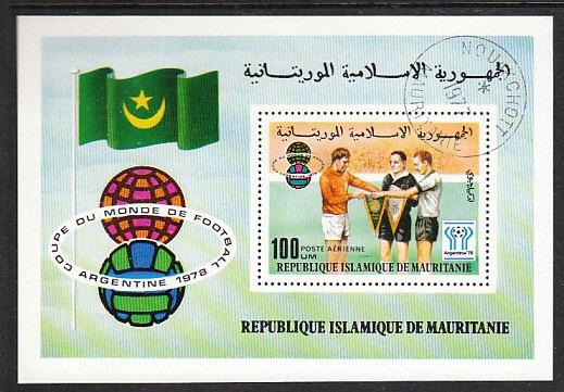 Mauritania Soccer C184 Souvenir Sheet CTO NH