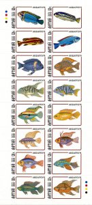 ALTAY SHEET IMPERF MARINE LIFE FISHES