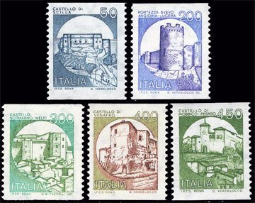 Scott #1480-4 Castles coils MNH