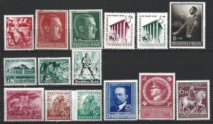 COLLECTION LOT 8213 GERMANY 15 SEMI POSTAL MH/UNG STAMPS 1938+ CV+$21