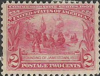 # 329 Mint FAULT Carmine Founding Of Jamestown