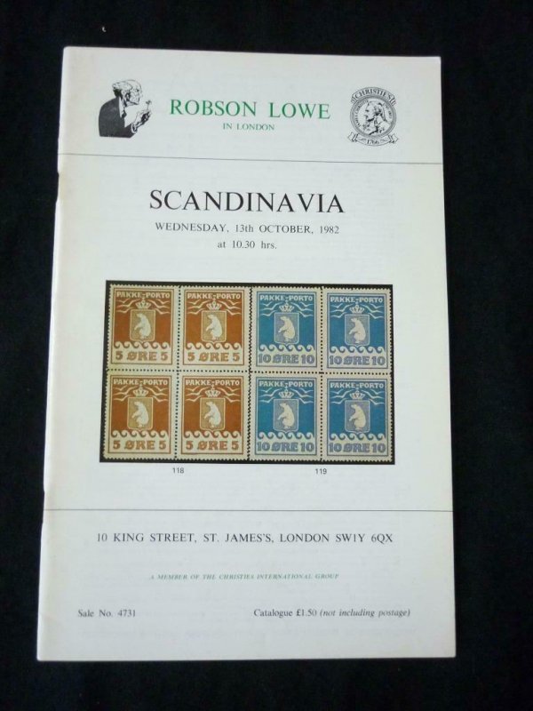 ROBSON LOWE AUCTION CATALOGUE 1982 SCANDINAVIA 'PRESTON' COLLECTION