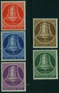 Germany Berlin Mi101-105 MNH Berlin Bells Clapper Centered Set 50114