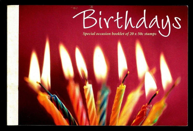 2003 Australia #2118a Birthdays - Complete Booklet  - CV$22.00 (ESP#5275)