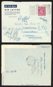 Aden GB Airmail Letter to Cpl Davies TC redirected with FPO 717 pmk (Egypt)